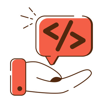 A beautiful design of coding chat icon 