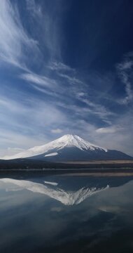 山中湖と富士山