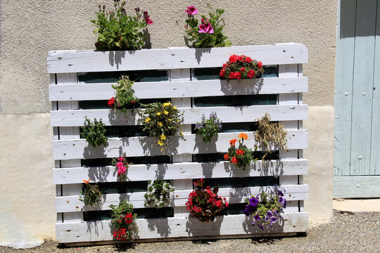 beau fleurissement de cette balustrade