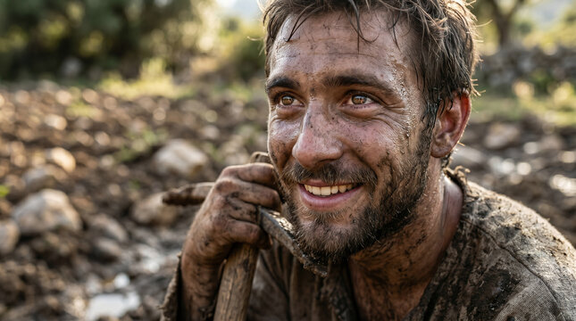 Jacob working tirelessly in the hot sun among the flocks, serving Laban seven years for the love of Rachel