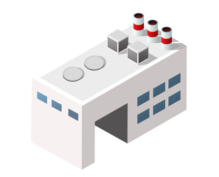 Industrial factory building representing energy production manufacturin