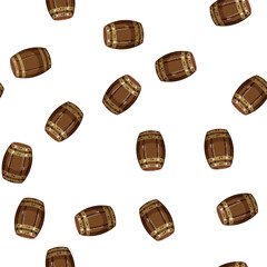 Fototapeta premium pattern old barrel wine cartoon. old barrel wine sign vector