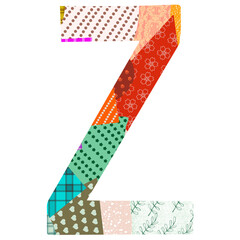 Fototapeta premium alphabet Z isolated in white for decoration , festival