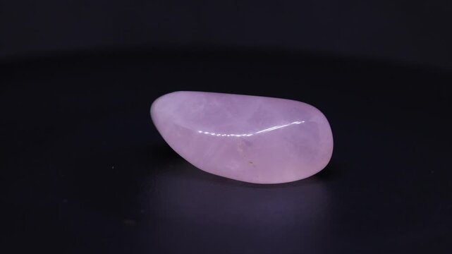polished purple quartz from Brazil with black background