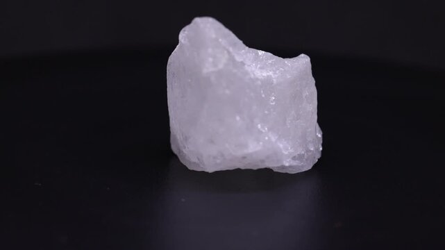 quartz mineral from Brazil with black background