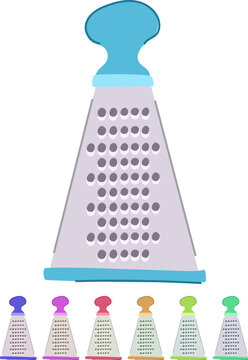 cheese grater cartoon. vegetables cooking, slicer stainless, steel handheld cheese grater sign vector