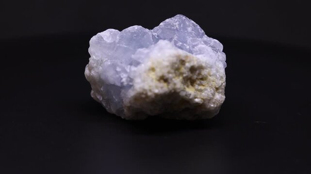celestine mineral from Madagascar with black background
