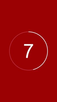15 second countdown timer animation from 15 to 0 seconds. Countdown timer, circle countdown animation for special deal Promotions and Marketing.