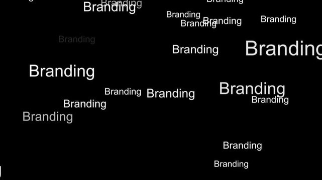 Banner of digital marketing concept with flying text of branding, advertising, SEO, social media, Group of marketing related words - advertising research strategy technology digital planning analytics