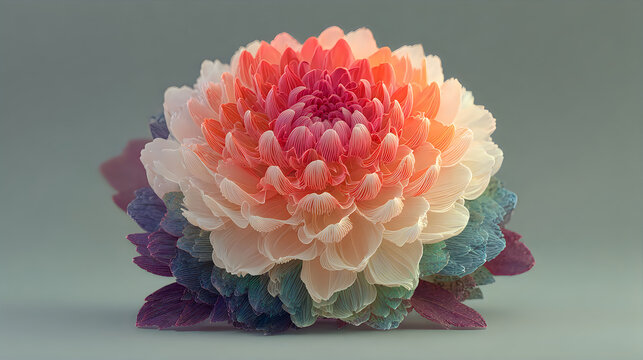 Geometric flower made with shifting triangle patterns images