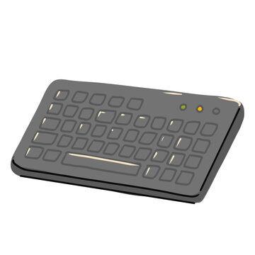 Hand drawn vector illustration of a computer keyboard isolated on white background.