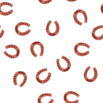 pattern shoe horseshoe cartoon. luck lucky, clover western, howdy engraving shoe horseshoe sign. seamless symbol vector illustration