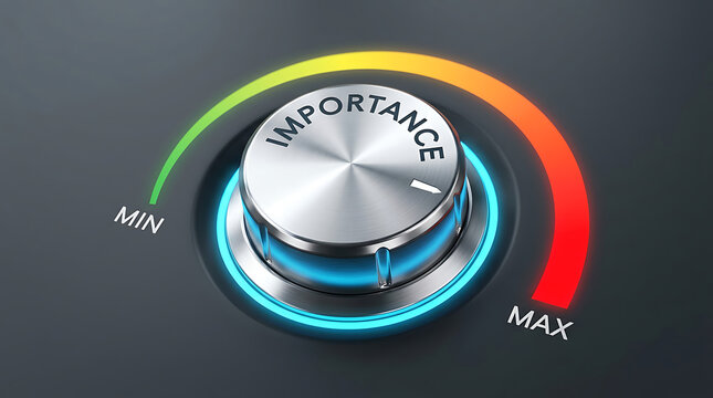 Digital Priority Management Control with Importance Rotary Knob and Color Gradient Scale