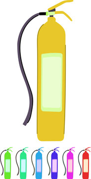 safety fire extinguisher cartoon. emergency protection, flame danger, security extinguish safety fire extinguisher sign vector