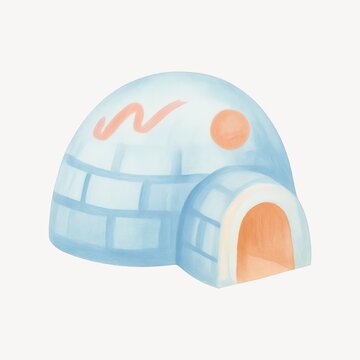 Cozy igloo with artistic design.