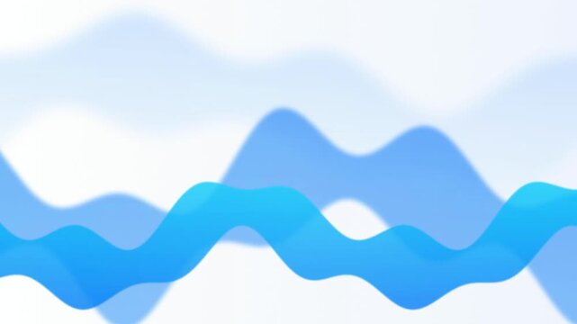 Minimalist blue wave graphic bands flow in a seamless loop
