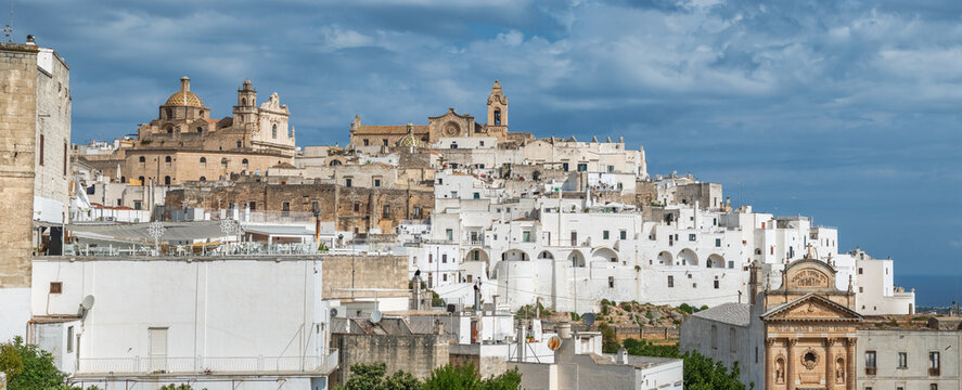 Beautiful view of Ostuni the White City, Puglia, Italy