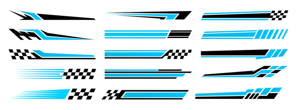 Retro Racing Stripe Collection &ndash; Sporty Speed Lines and Dynamic Vector Design Elements
