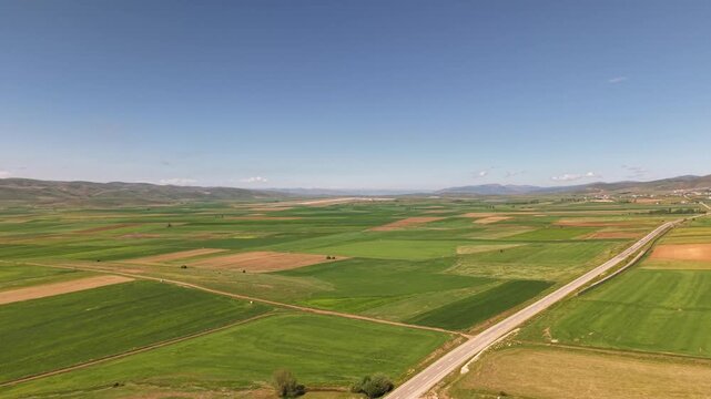 Breathtaking Aerial View of Ma&ccedil;ka's Mountain Landscapes and Lush Green Valleys, Trabzon, T&uuml;rkiye