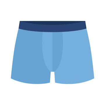 Blue Boxer Shorts vector for men fashion apparel illustration