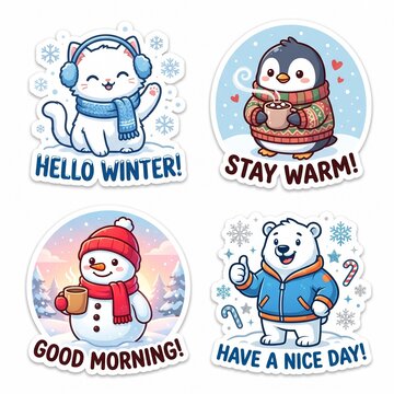 set of christmas icons