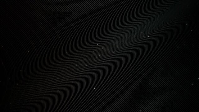 Abstract dark background with vertical lines and glowing particles like dust or stars in the night sky 4K Motion Video