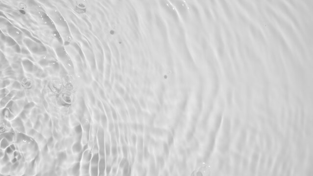 Abstract white transparent water shadow surface texture natural ripple background