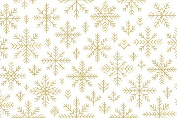 Fototapeta premium Elegant gold snowflake pattern