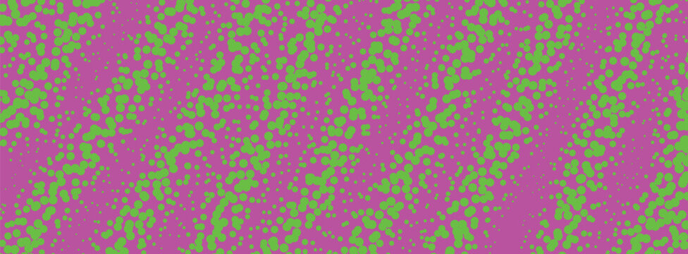 Vibrant lime green dotted texture over purple background for modern web design and prints.