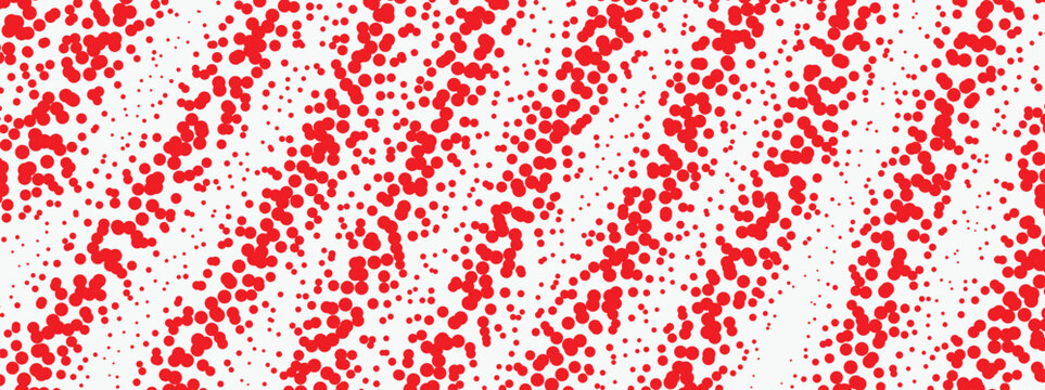 Red halftone dot diagonal pattern on white background for minimalist posters and branding.
