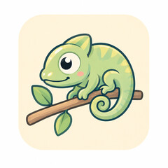 chameleon cartoon illustration © AGUNG SOFYAN