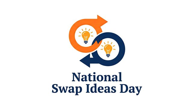 National Swap Ideas Day logo with circular lightbulbs