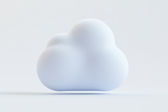 Soft white cloud rests on plain surface
