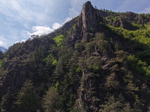 Breathtaking Aerial View of Ma&ccedil;ka's Mountain Landscapes and Lush Green Valleys, Trabzon, T&uuml;rkiye
