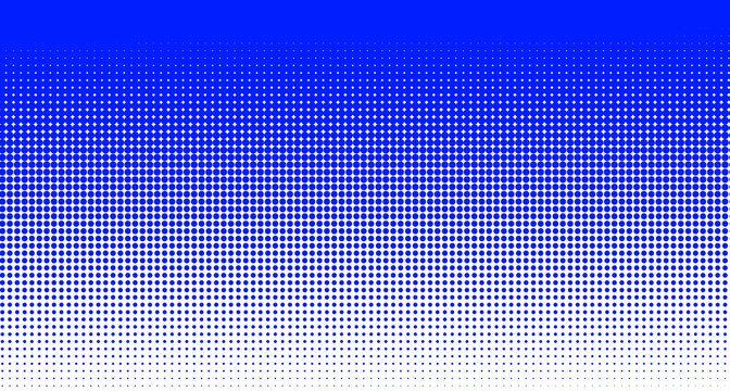 A blue dot pattern fading out on a transparent background