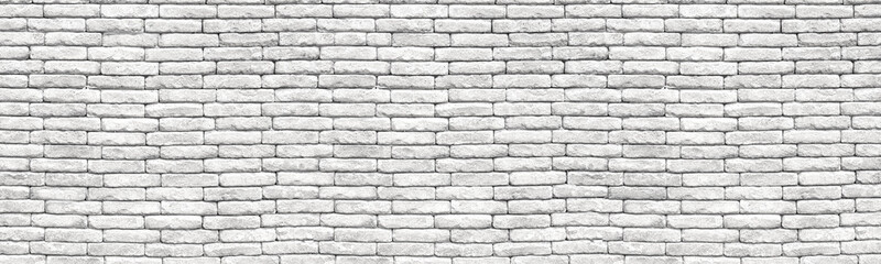 White brick wall texture background repeating pattern