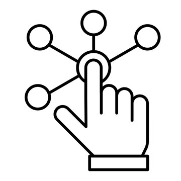 touchpoint line icon with editable stroke