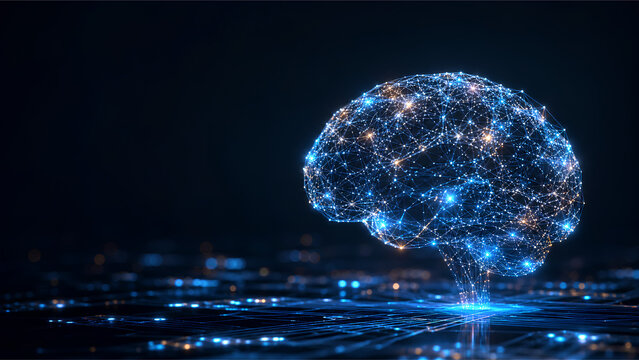 Futuristic Digital Brain Network Representing Artificial Intelligence and Machine Learning