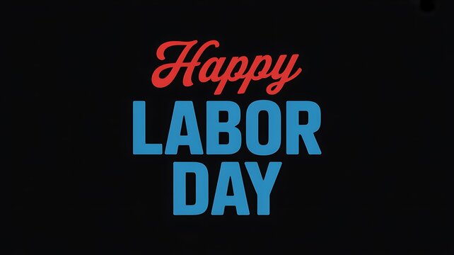 Labor day celebration concept with hanging american and canadian flag tags on a dark chalkboard background