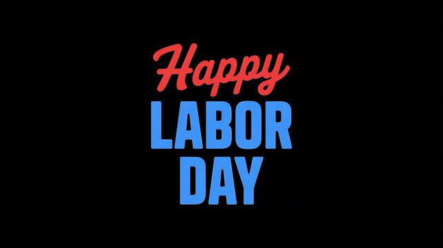 Labor day celebration concept with hanging american and canadian flag tags on a dark chalkboard background