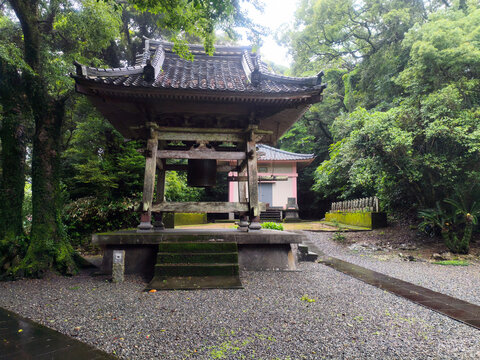 Belfry Tower and Temple Grounds at Hotsumisakiji Temple on Shikoku Henro Pilgrimage, Kochi, Japan 2026