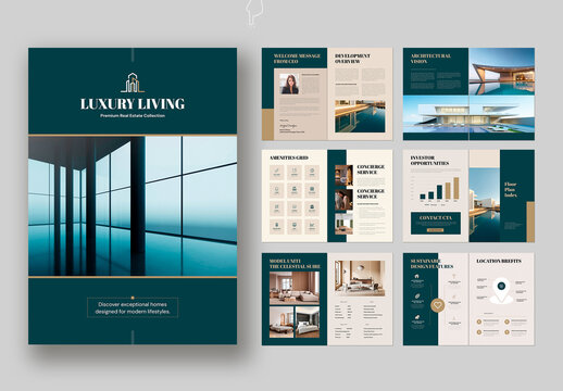 Luxury Real Estate Brochure Template Design