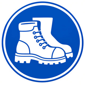 Mandatory Safety Shoes Required Sign