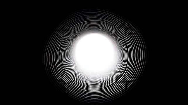 Abstract Spiral Tunnel Leading to Light