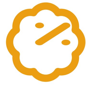 Orange discount percentage symbol animation features a pulsing circular border graphic that contracts and expands in this fluid digital motion video clip for modern commercial projects.