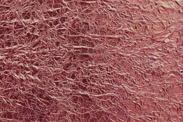 Fototapeta premium Pink, Rose gold foil background of bronze elegance metallic plate texture glitter pink wallpaper. Rose gold surface. Metallic backdrop.