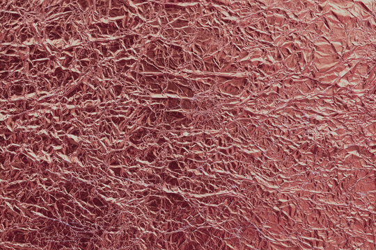 Pink, Rose gold foil background of bronze elegance metallic plate texture glitter pink wallpaper. Rose gold surface. Metallic backdrop.