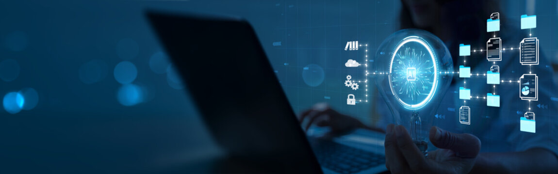 Artificial intelligence processing digital documents and folders with automation technology for business data management