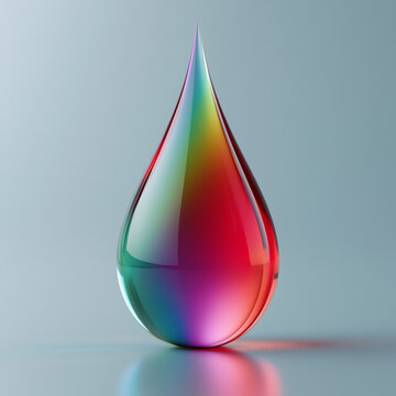 Rainbow drop of blood