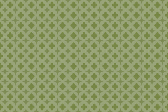 seamless pattern with olive green geometric elements